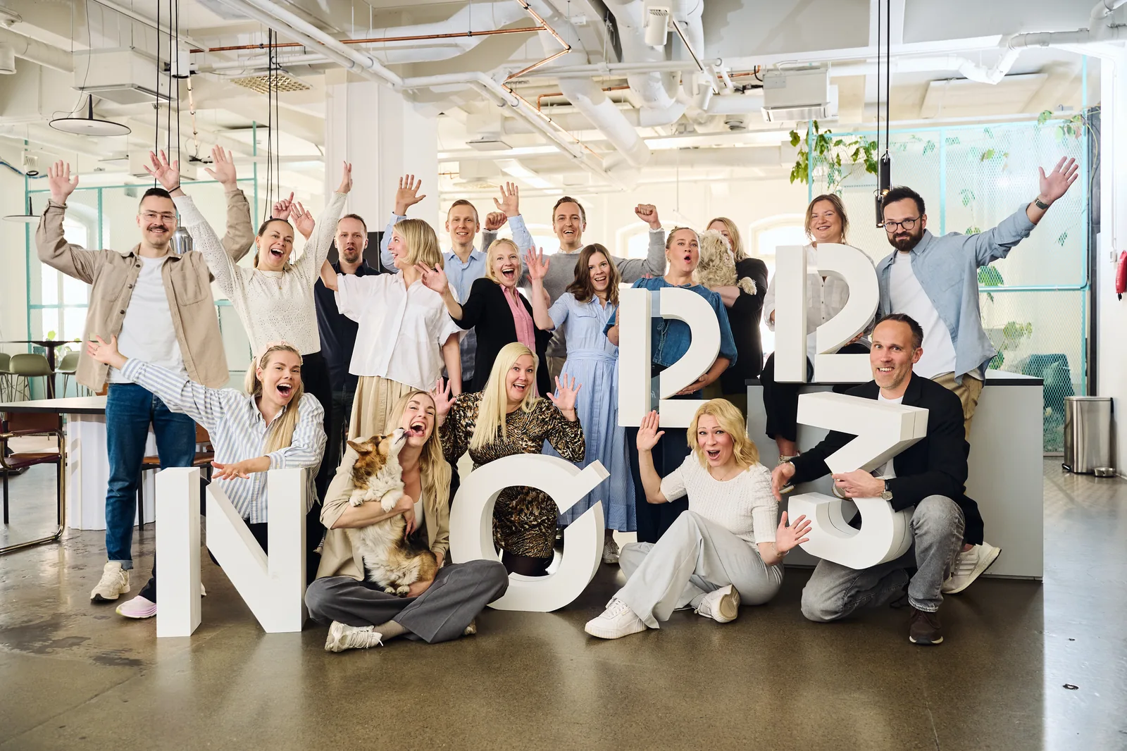 The NØRR3 team celebrating a shared achievement